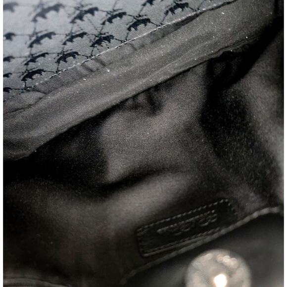 Brooks‎ Brothers Jacquard Logo Black Canvas Small Shoulder Purse Bag - Picture 8 of 8